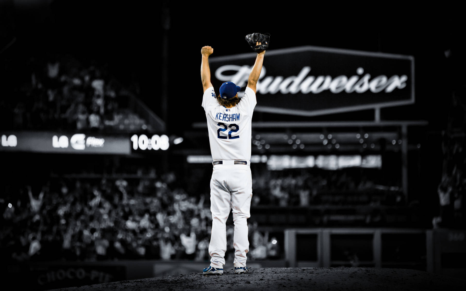 Clayton Kershaw Winning Cheer Background