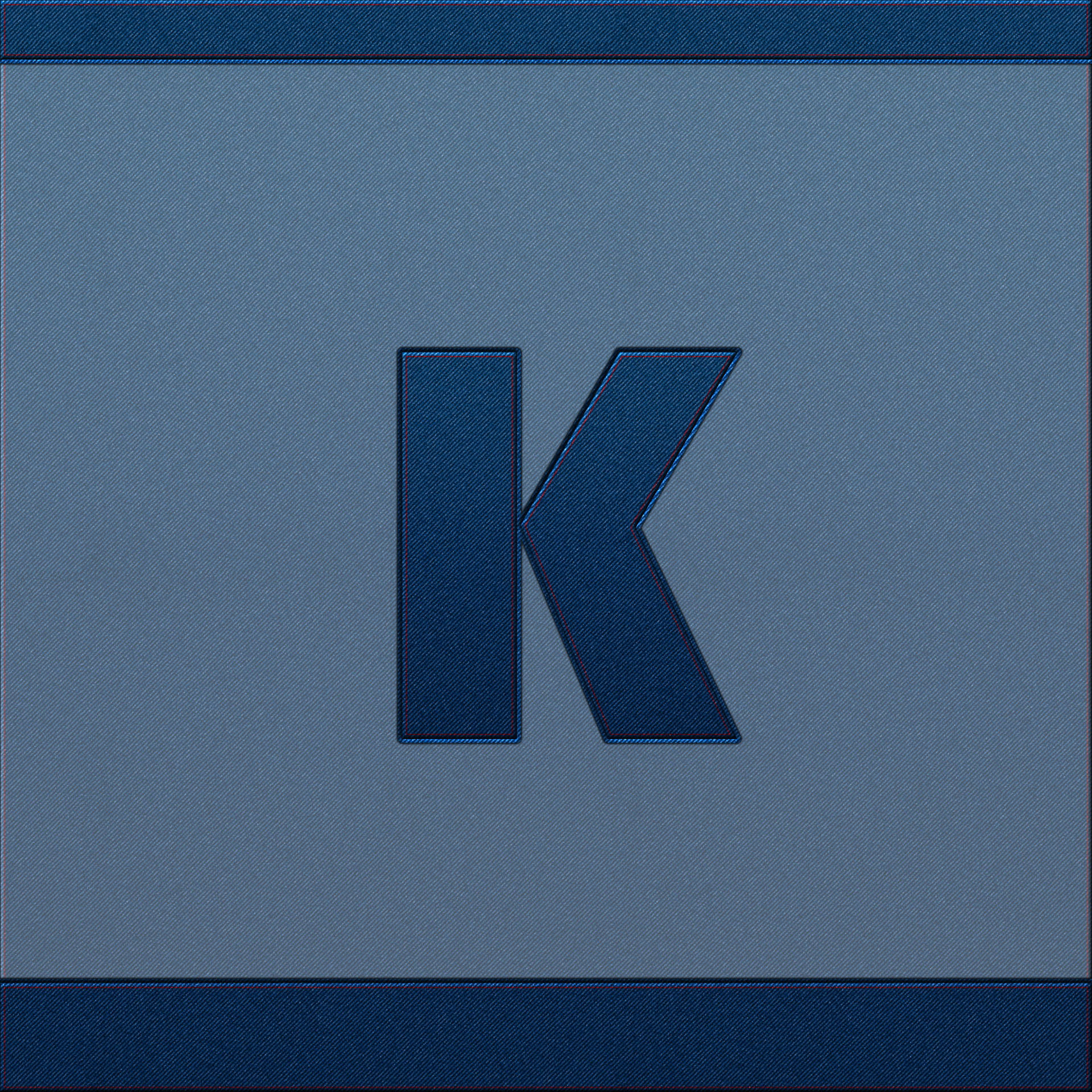 Clean Denim K Alphabet Background