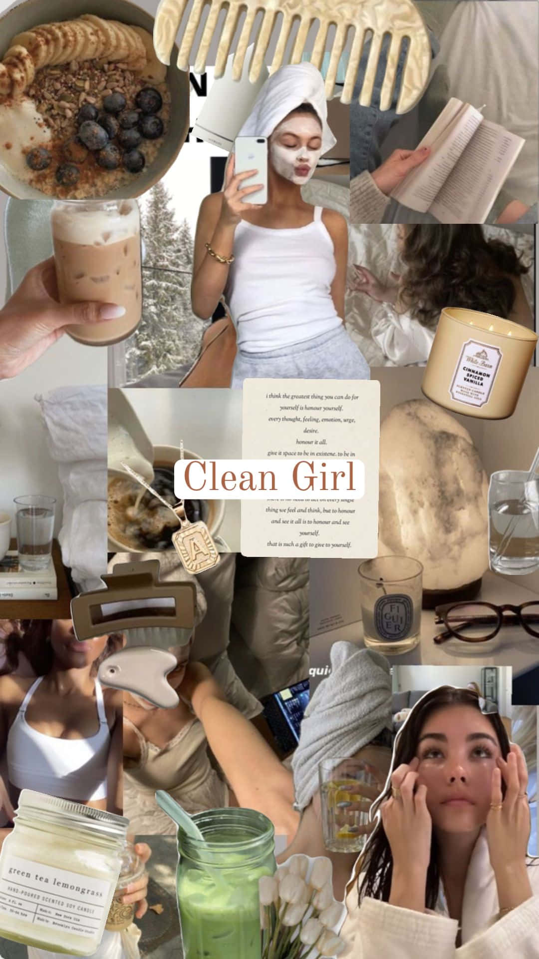 Clean Girl Aesthetic Collage