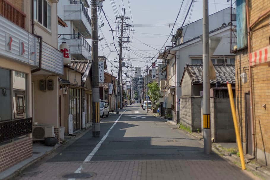 Clean Local Street In Japan