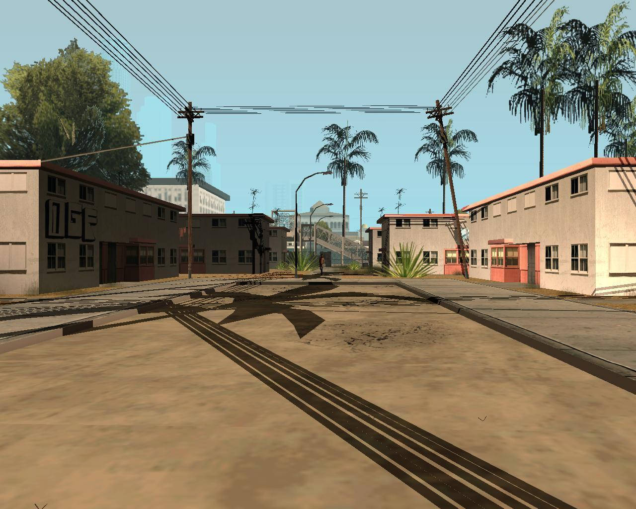 Clean Street At Gta San Andreas Background