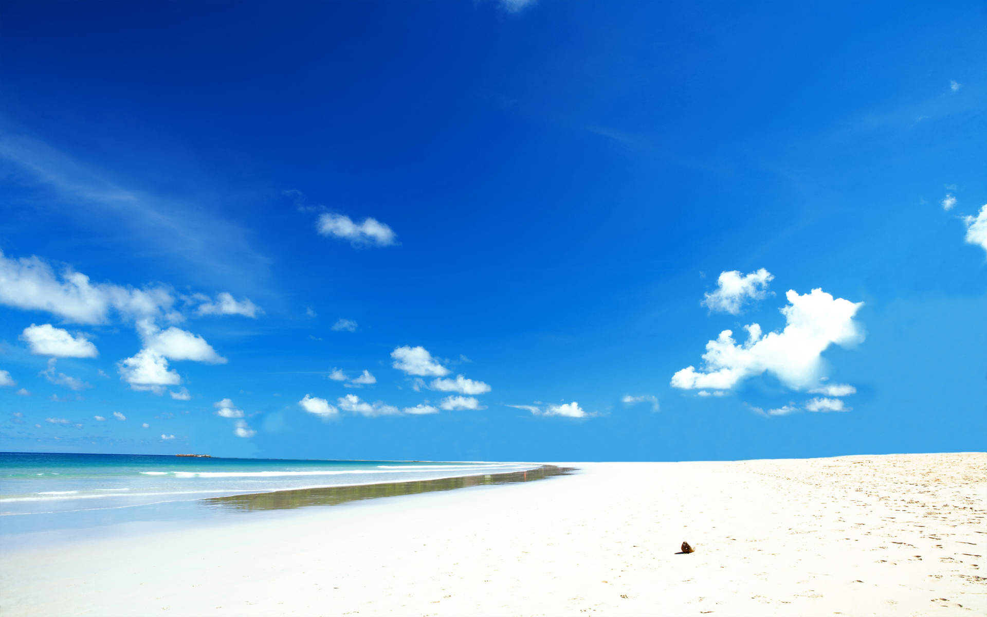 Clean White Sand Beach Desktop
