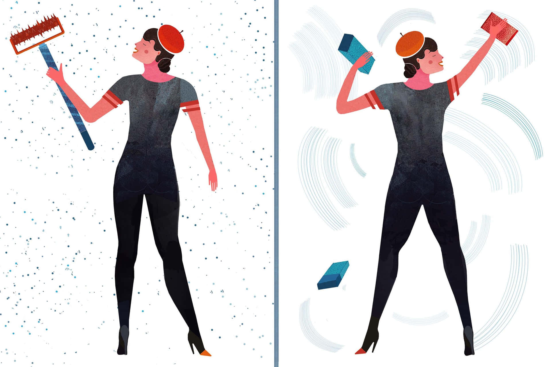 Cleaning_ Illustration_ Dual_ Scene Background
