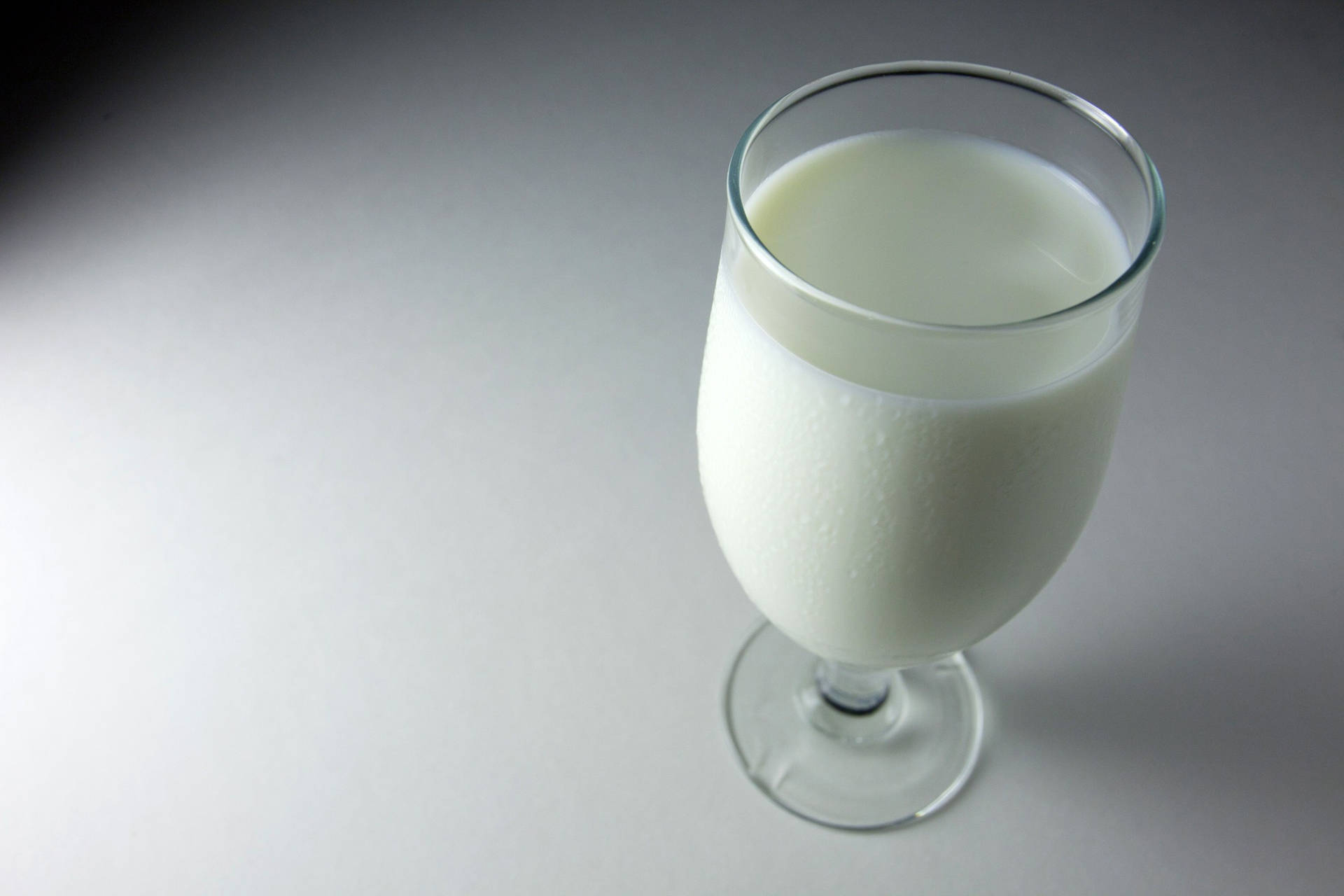 Clear Glass Of Cold Milk Macro Shot Background