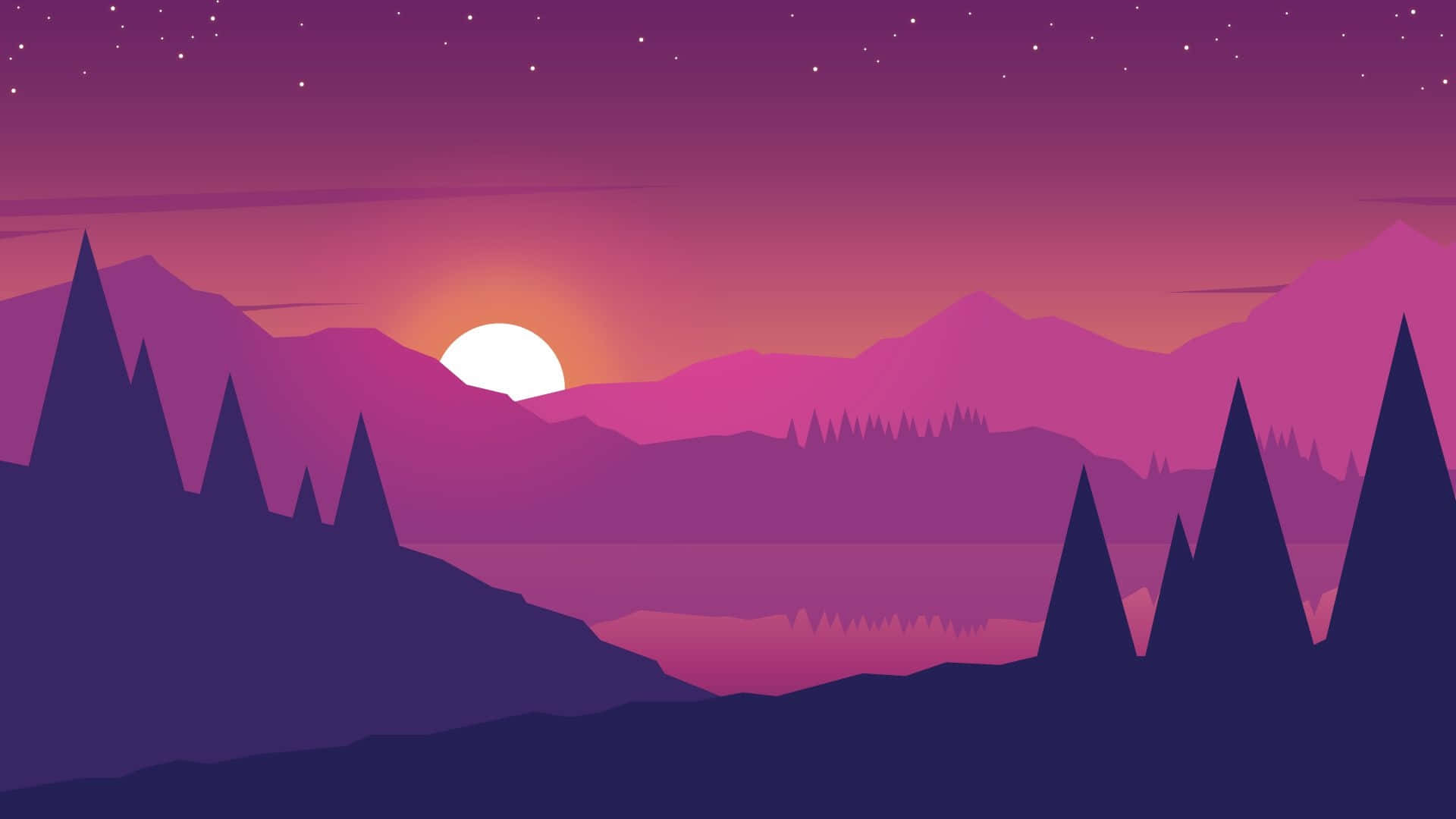 Clear Mountain Sunrise Background