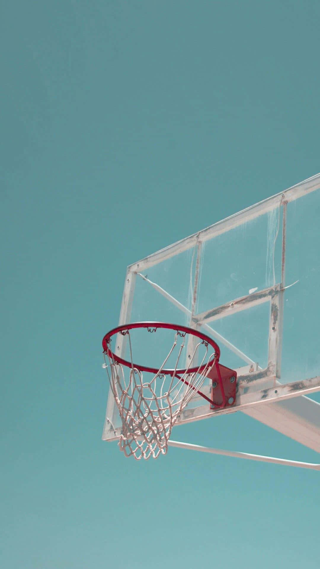 Clear Sky Basketball Hoop Background