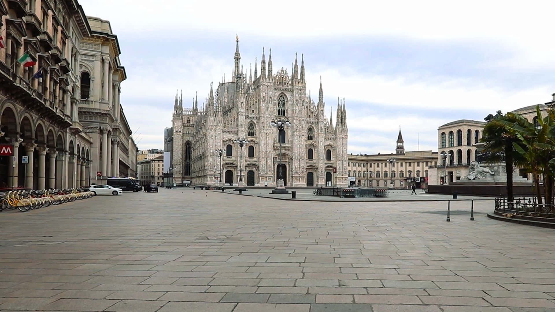 Clear Sky In Milan Cathedral