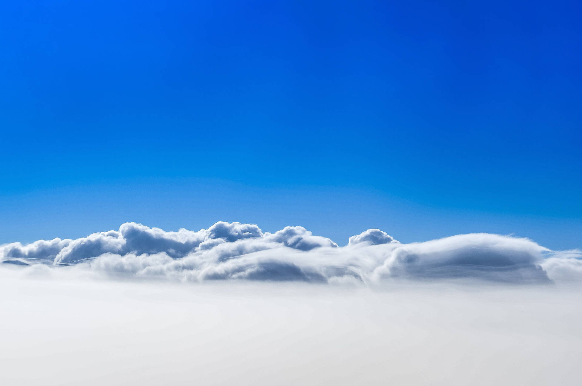 Clear Sky Over Clouds Background