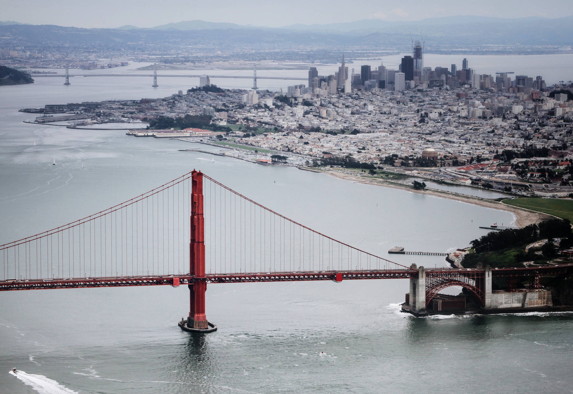 Clear Skyline Of San Francisco Photography Background