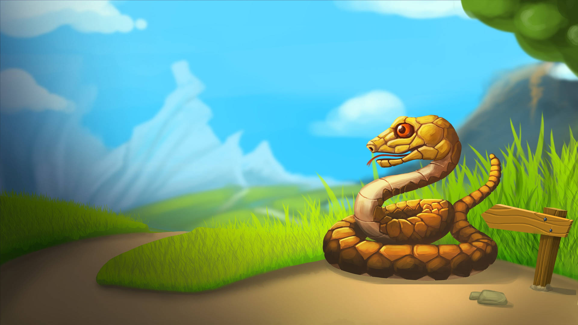 Clear Snake Game Character Background