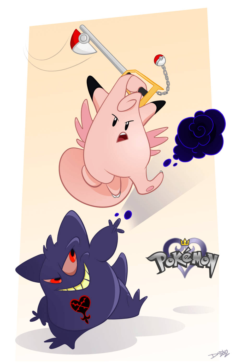 Clefairy And Gengar Kingdom Hearts