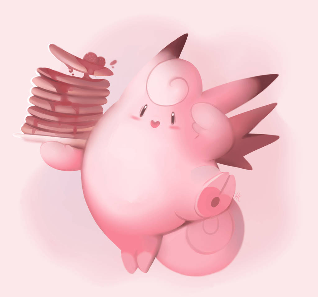 Clefairy Evolution And Pancakes Background