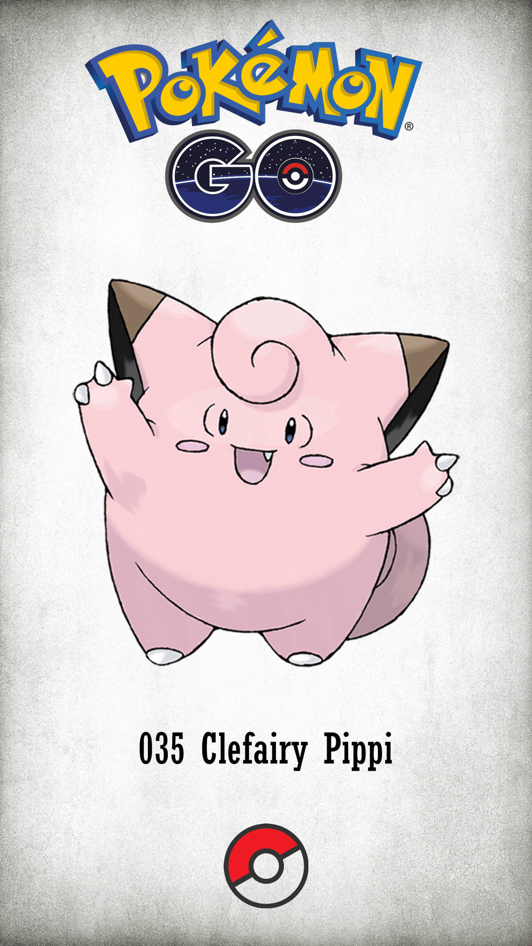 Clefairy With Pokémon Go Logo Background