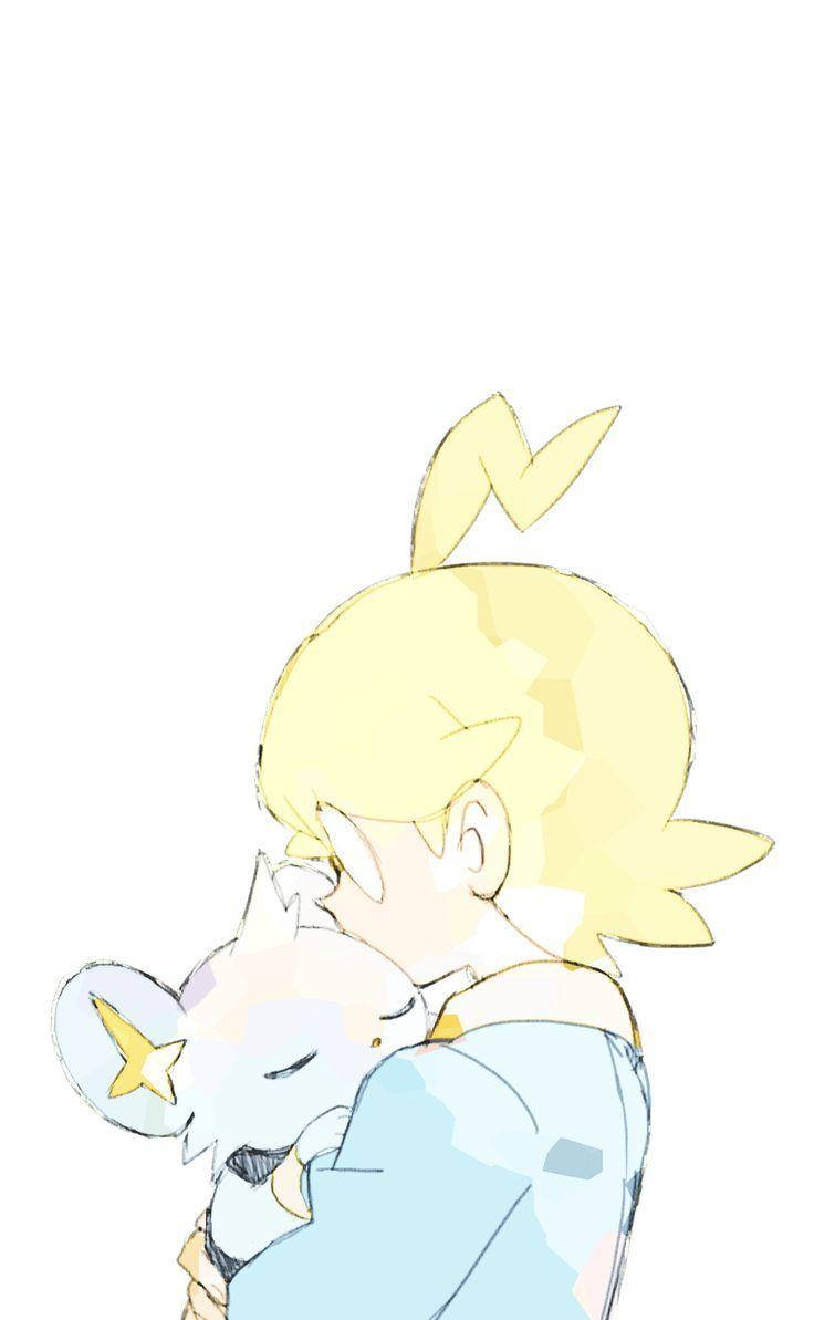 Clemont Hugging Shinx Background