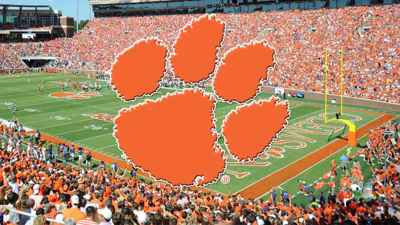 Clemson Tigers Football Orange Logo Background