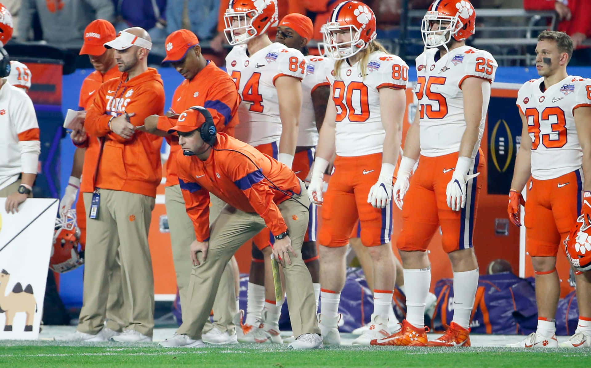Clemson Tigers Football Team And Coaching Staff Background