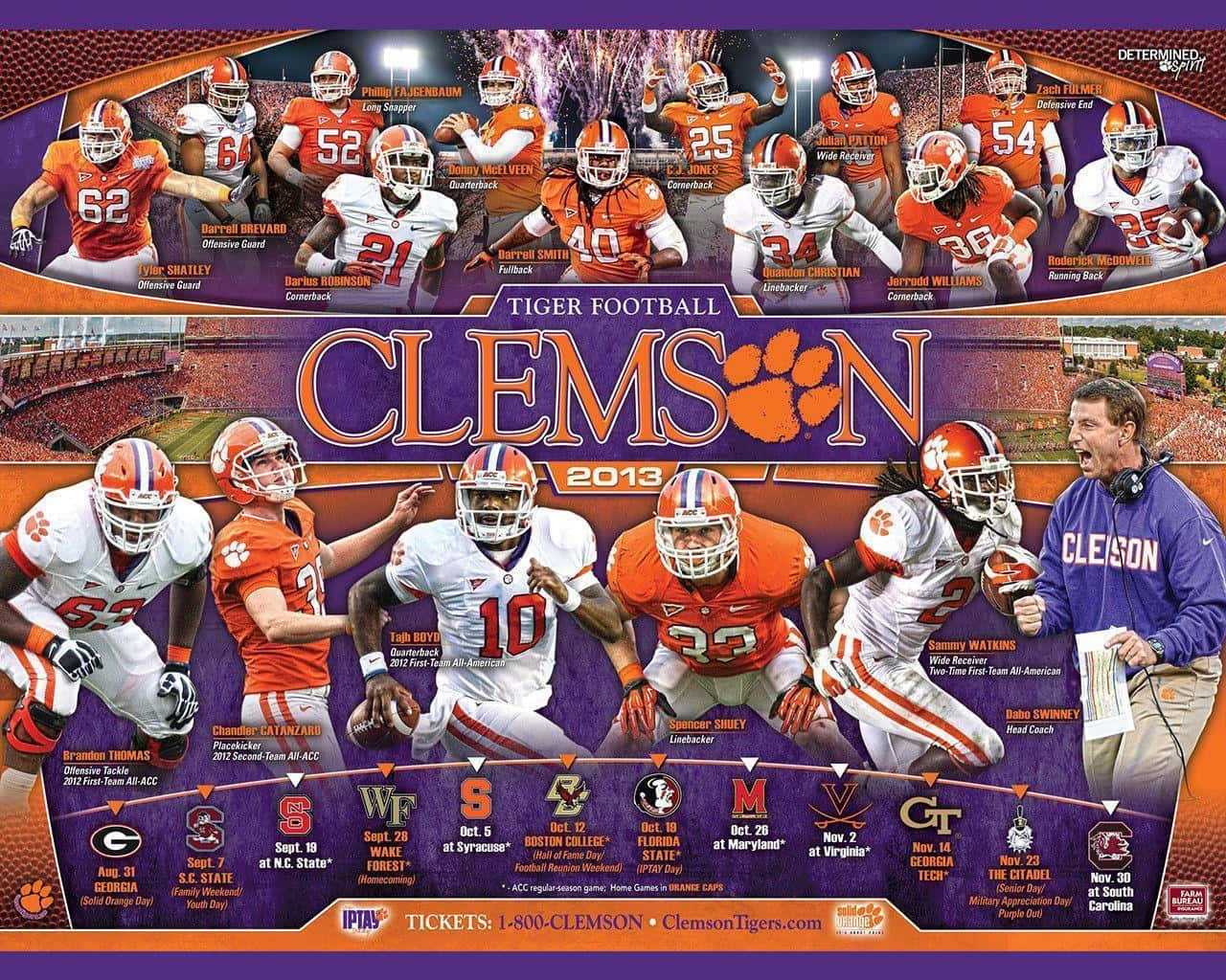 Clemson Tigers Football Team Schedule