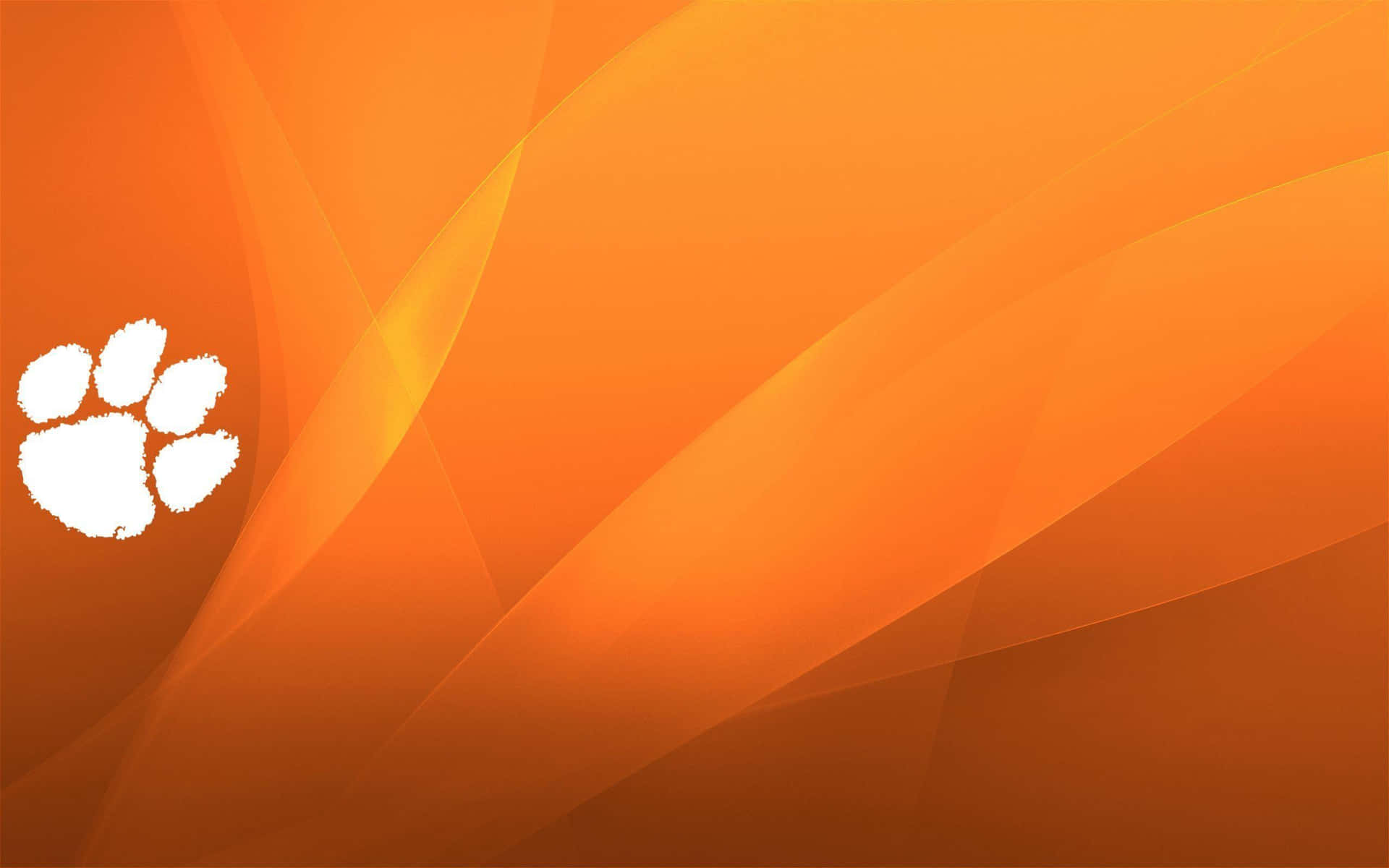 Clemson Tigers Football Team White Logo Background