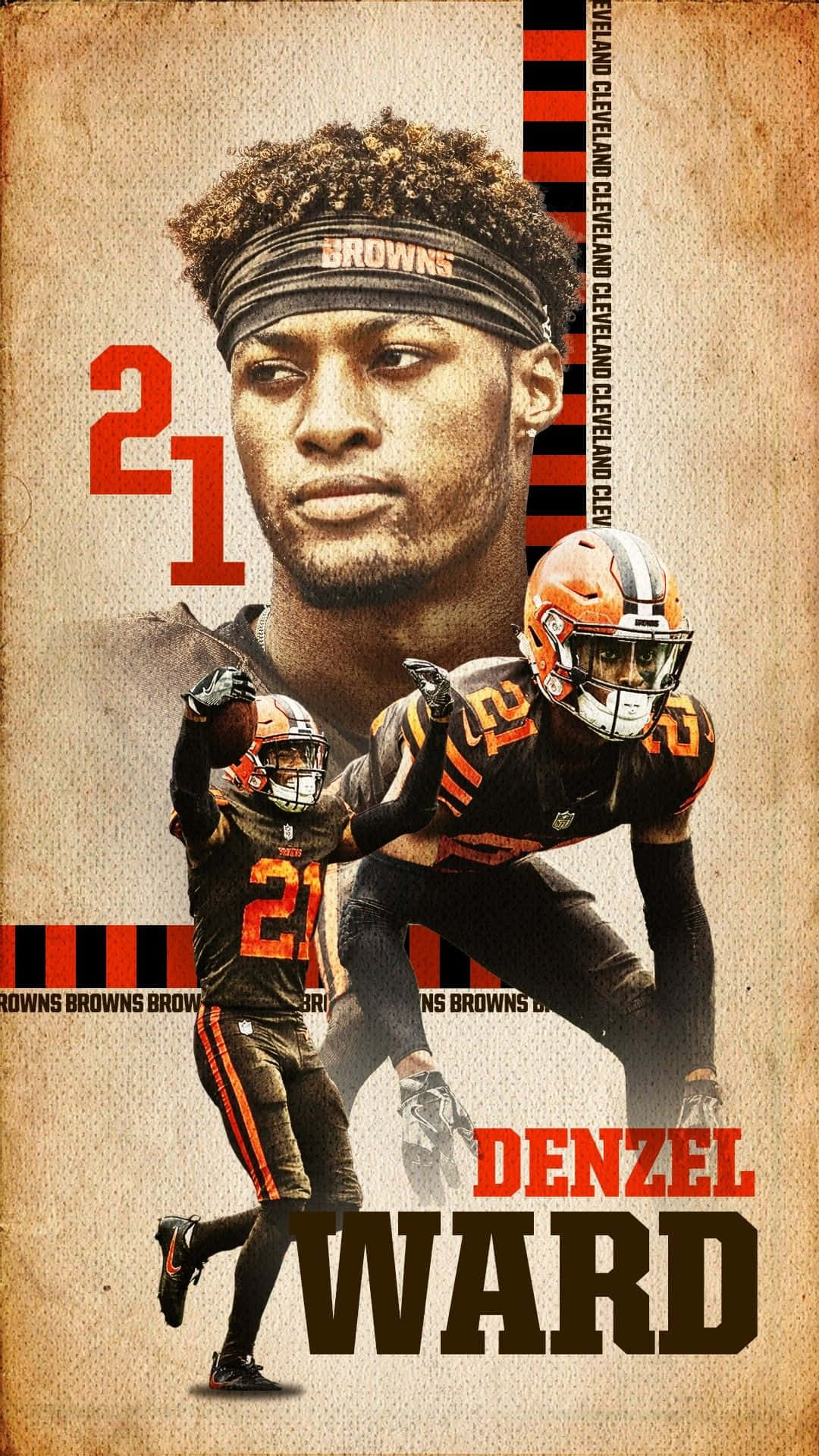 Cleveland Browns Denzel Wardi Phone Wallpaper Background