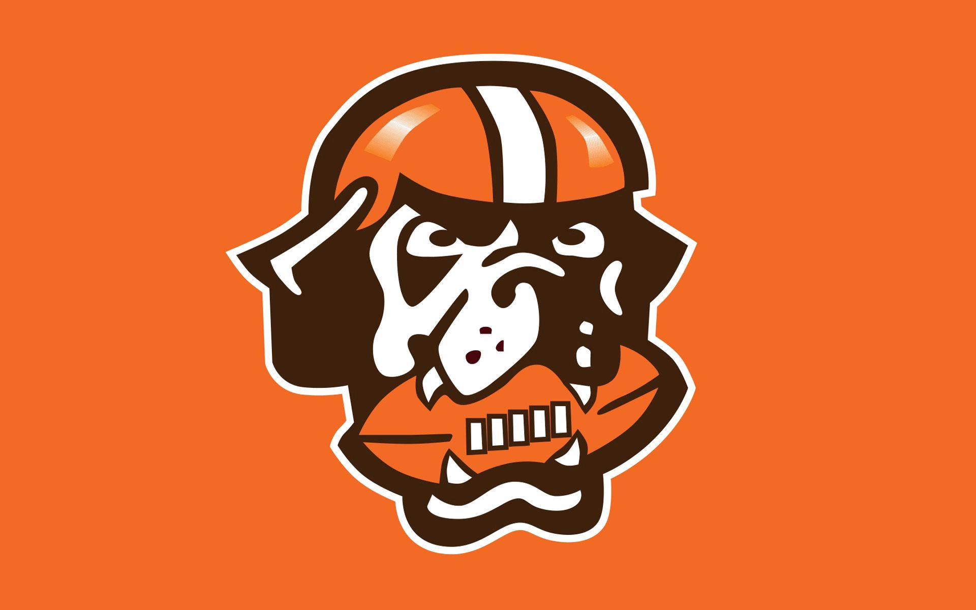 Cleveland Browns Dog With Football Background