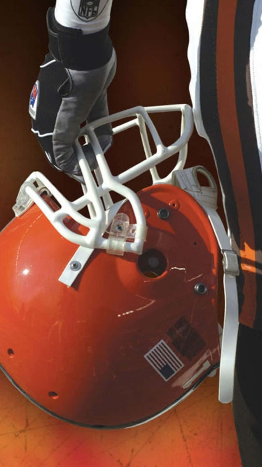 Cleveland Browns Helmetand Gloves Background