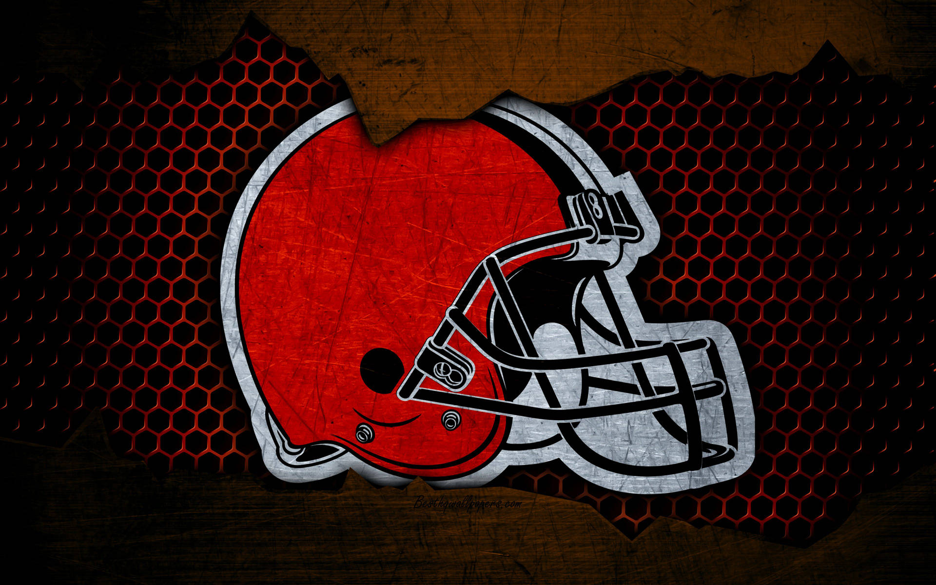 Cleveland Browns In Red And Black Background