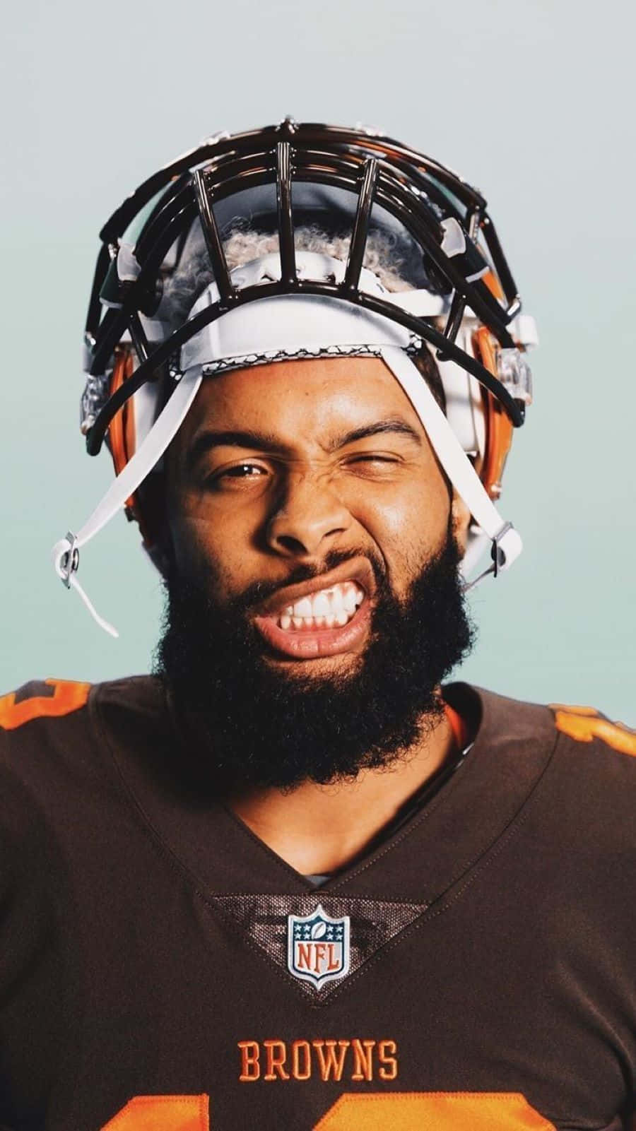 Cleveland Browns Player Expressive Helmet Background