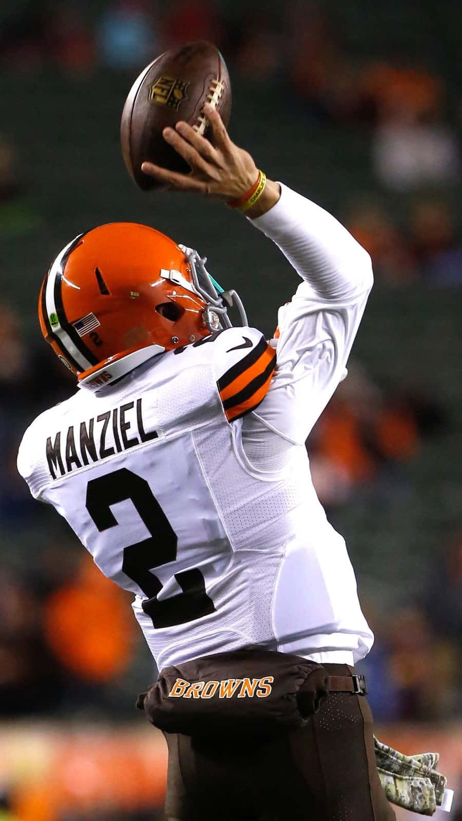 Cleveland Browns Quarterback Action Shot Background