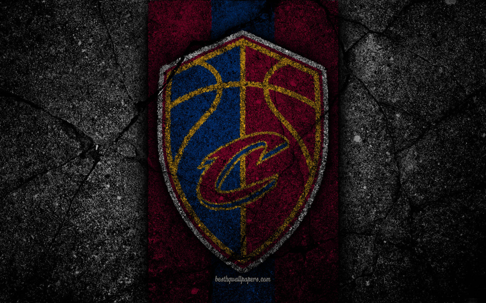 Cleveland Cavaliers Concrete Logo Background