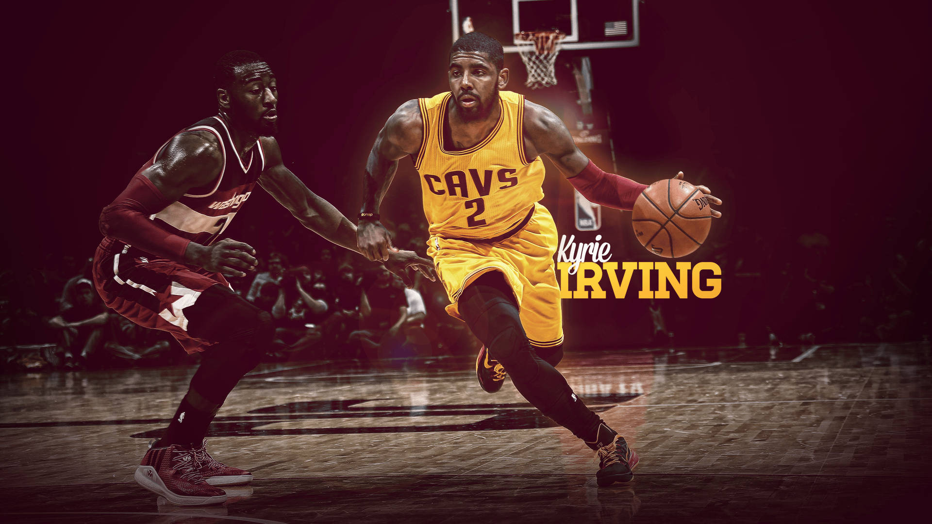 Cleveland Cavaliers Kyrie On Court Background