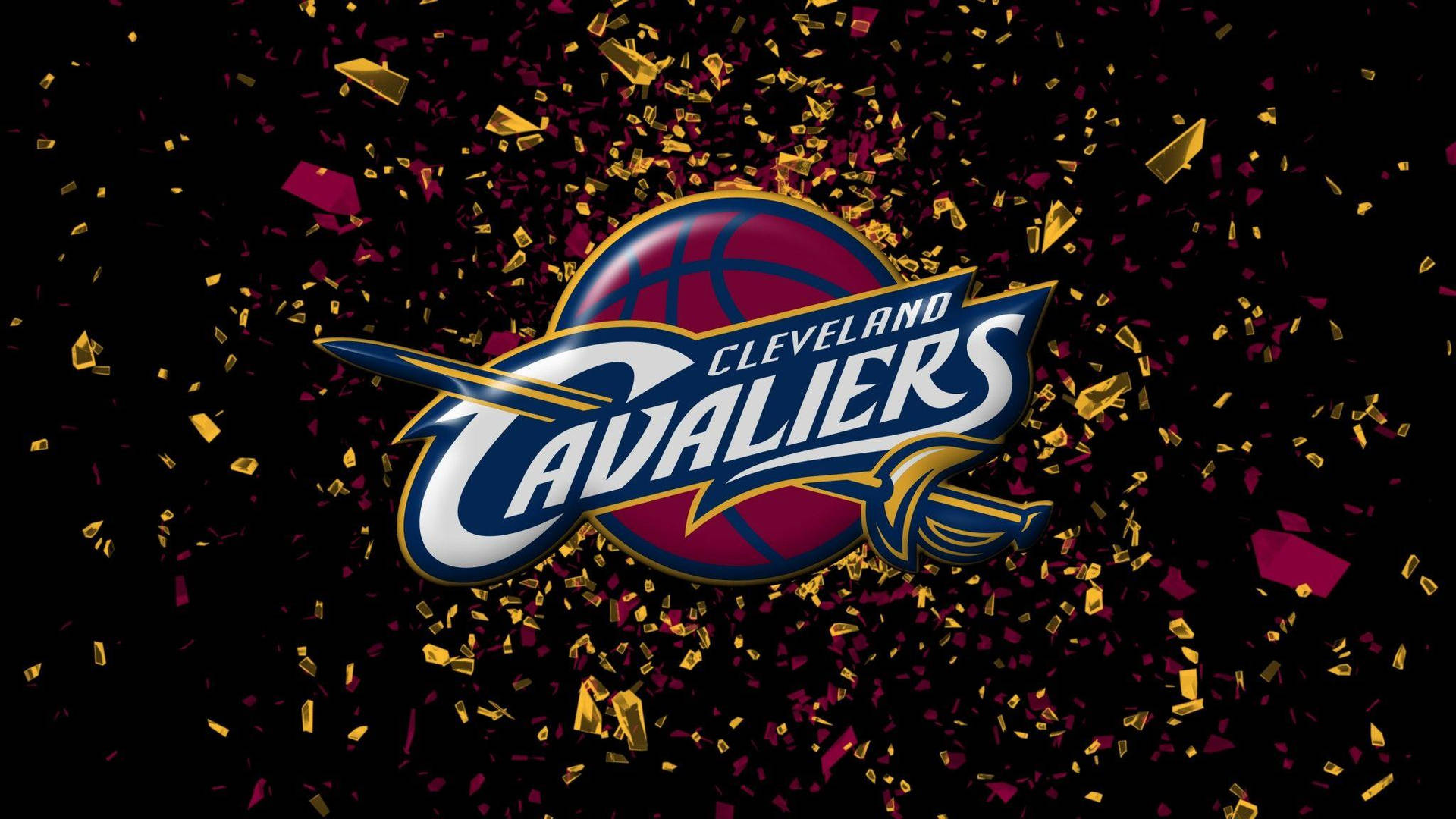 Cleveland Cavaliers Red And Gold Confetti