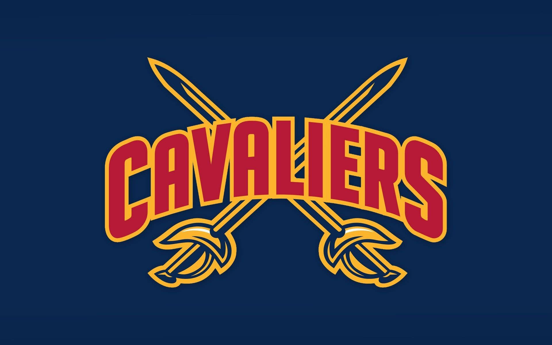 Cleveland Cavaliers Two Yellow Sword Logo Background