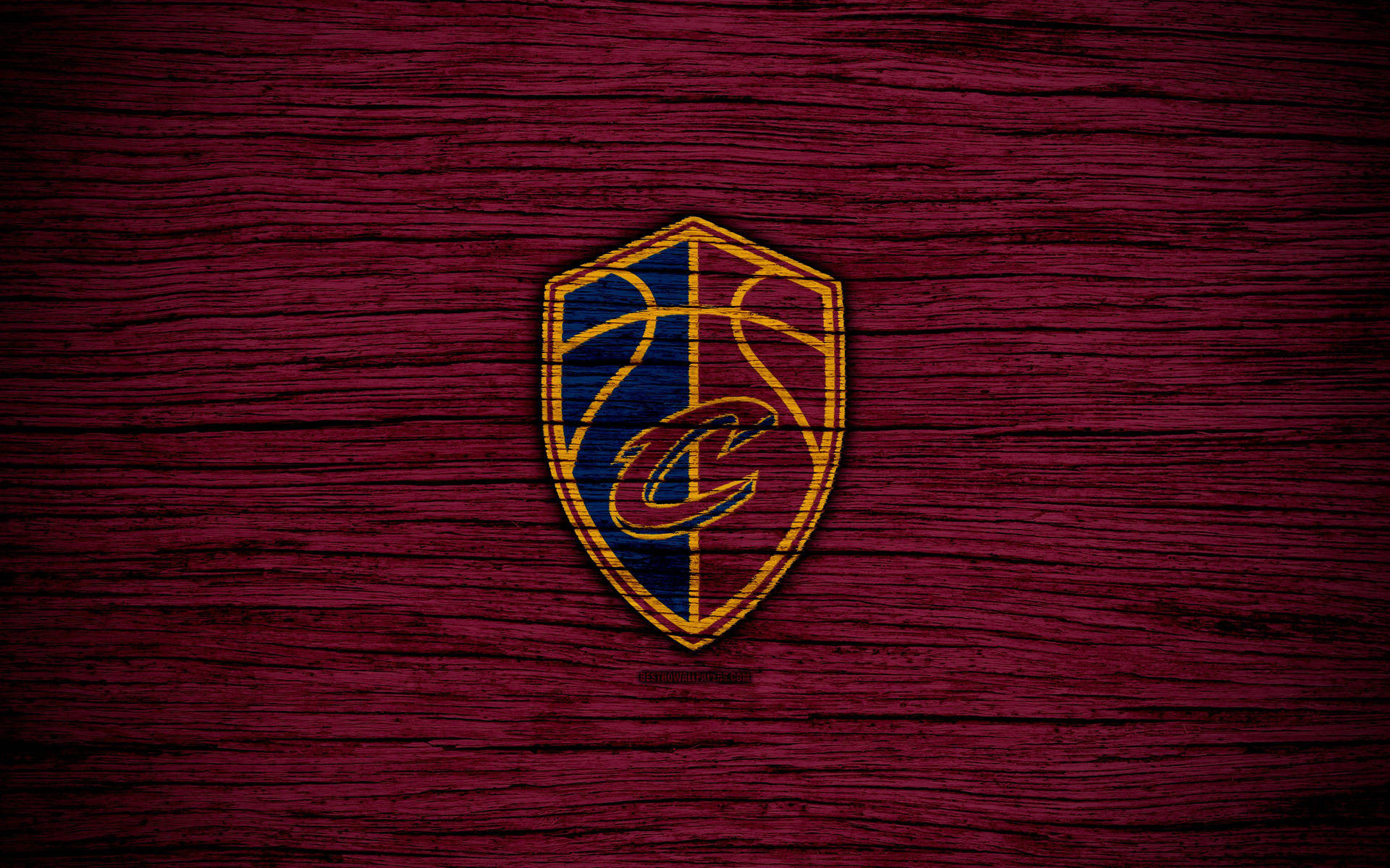 Cleveland Cavaliers Wood Grain Logo Background