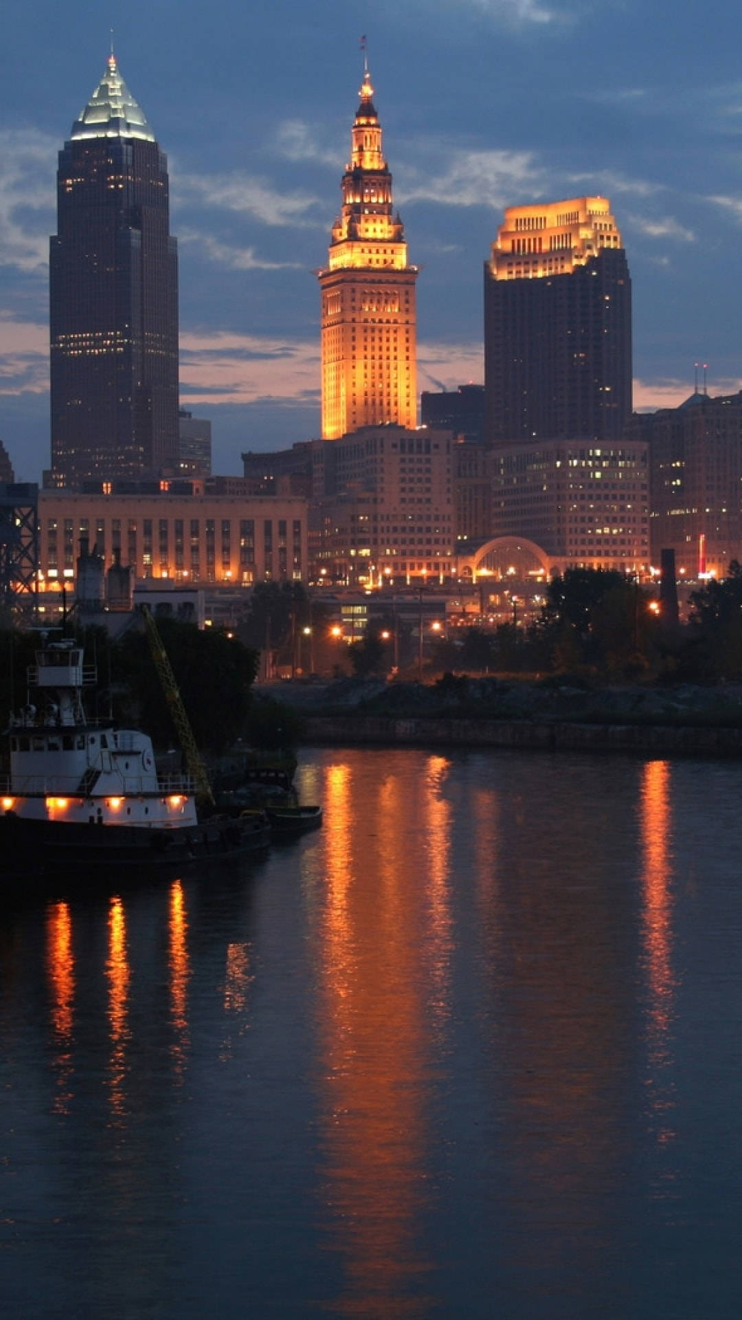 Cleveland City Lights Background