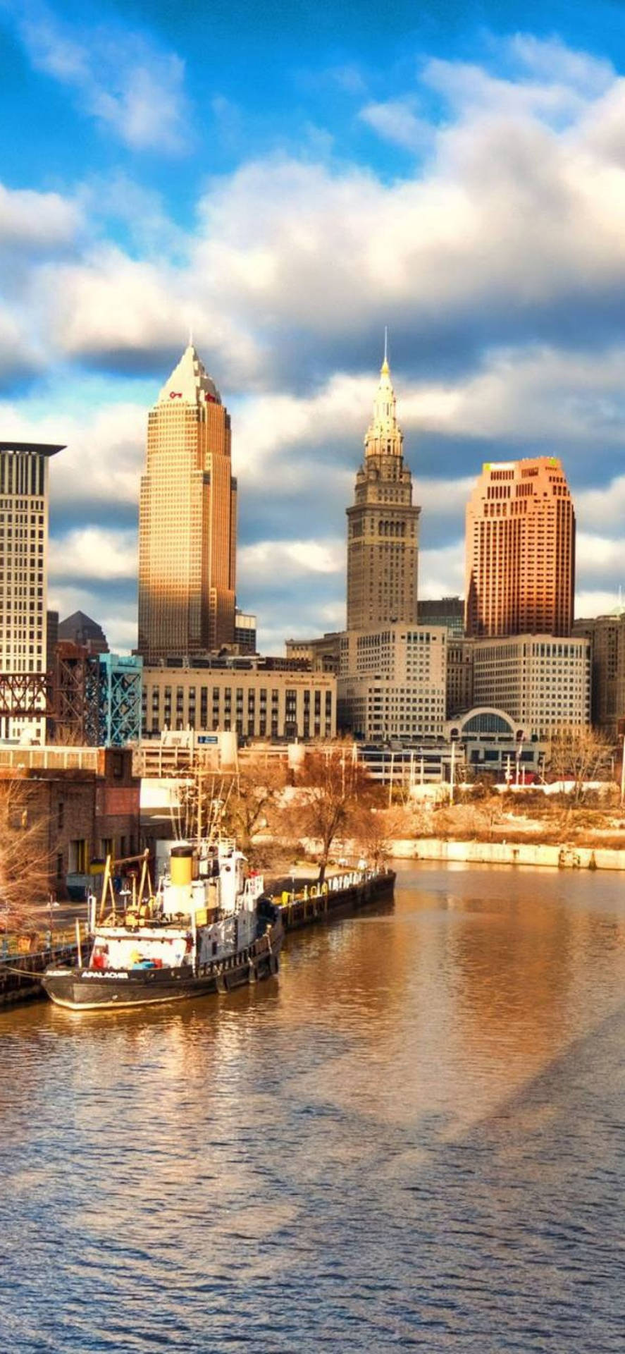 Cleveland Cityscape Portrait Background