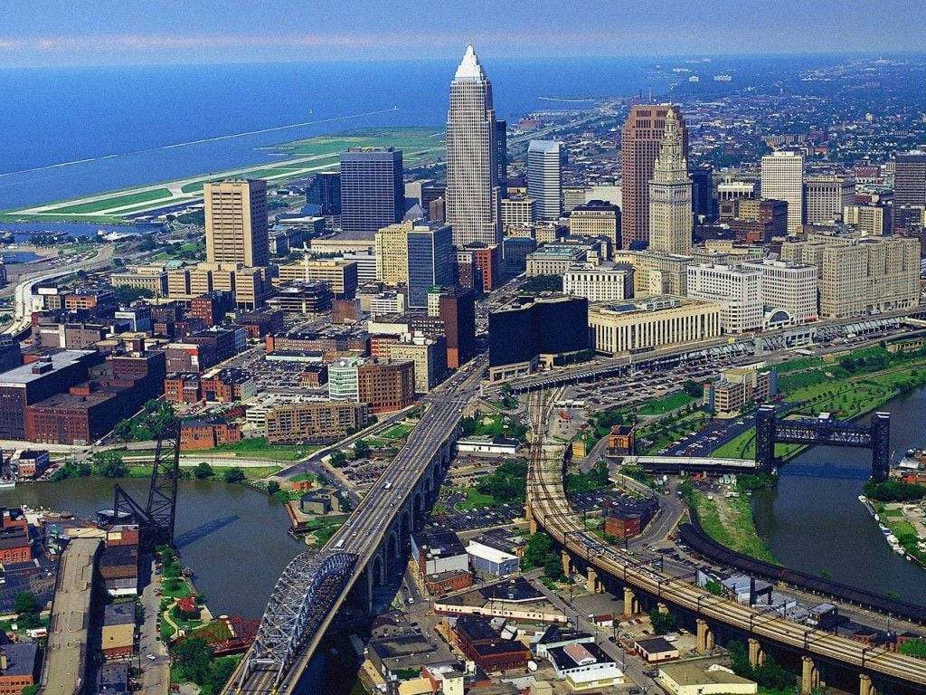 Cleveland Downtown View Background