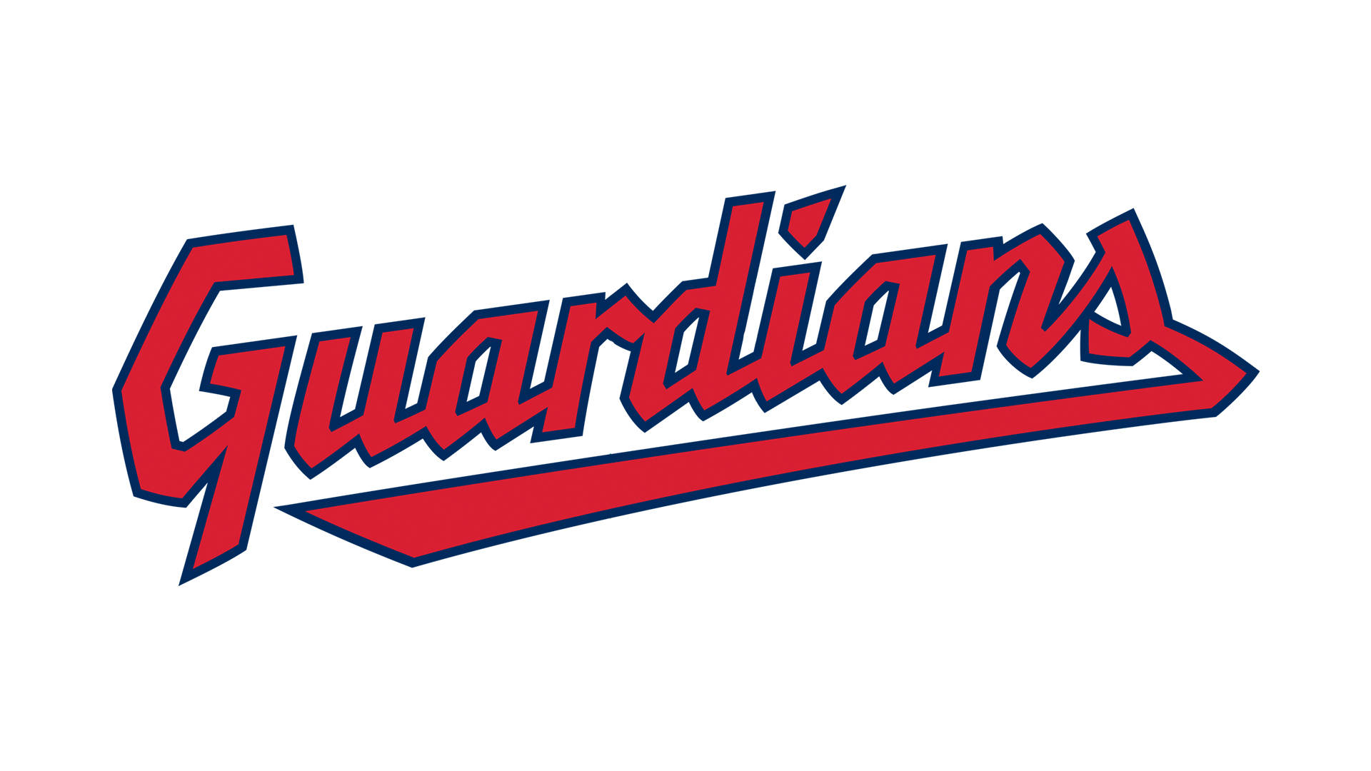 Cleveland Guardians Minimalist Text Background