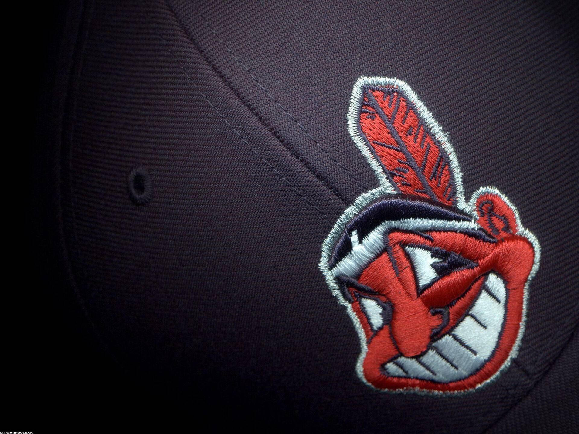 Cleveland Indians Logo On Black Cap Background