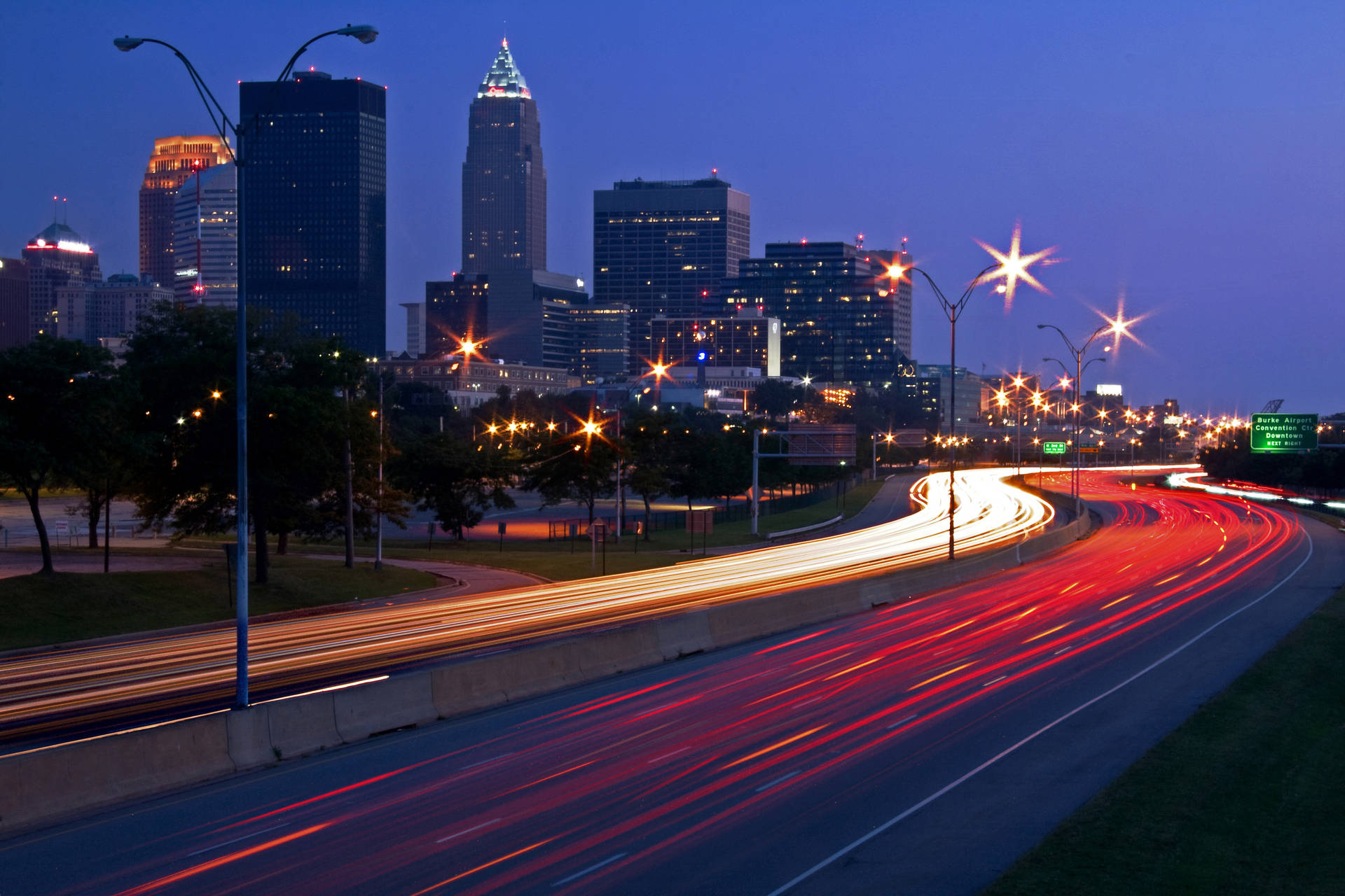 Cleveland Neon Lights Background