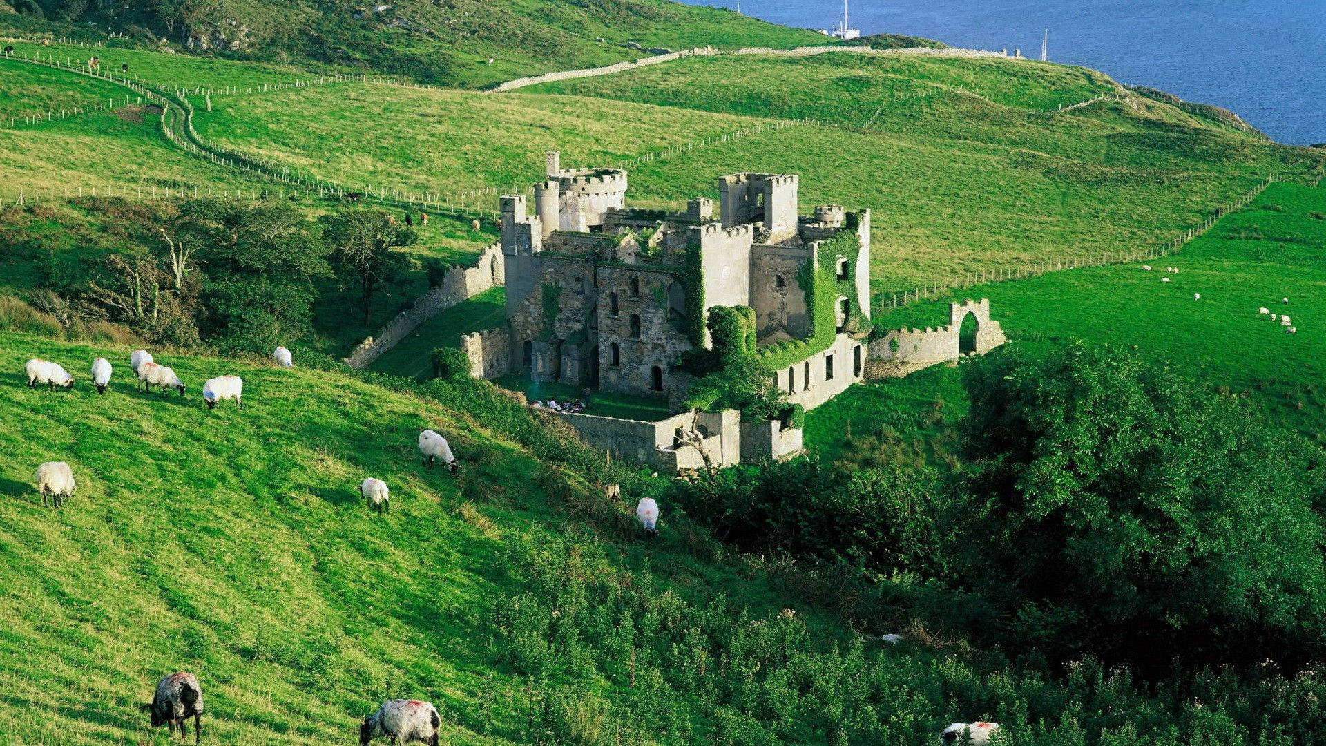 Clifden Castle Ireland Background