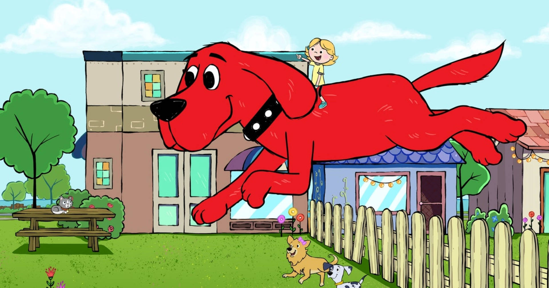 Clifford The Big Red Dog Cartoon Background