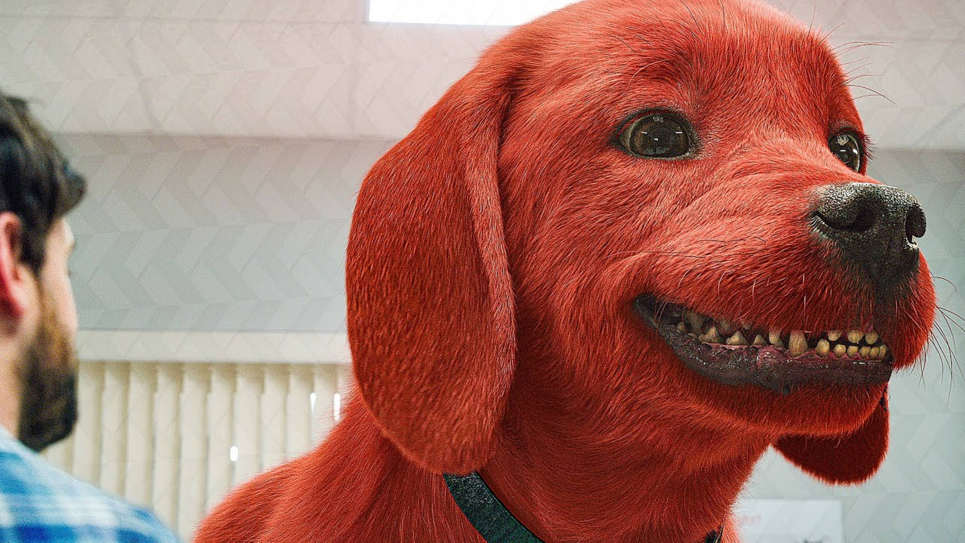 Clifford The Big Red Dog With A Bright Smile Background