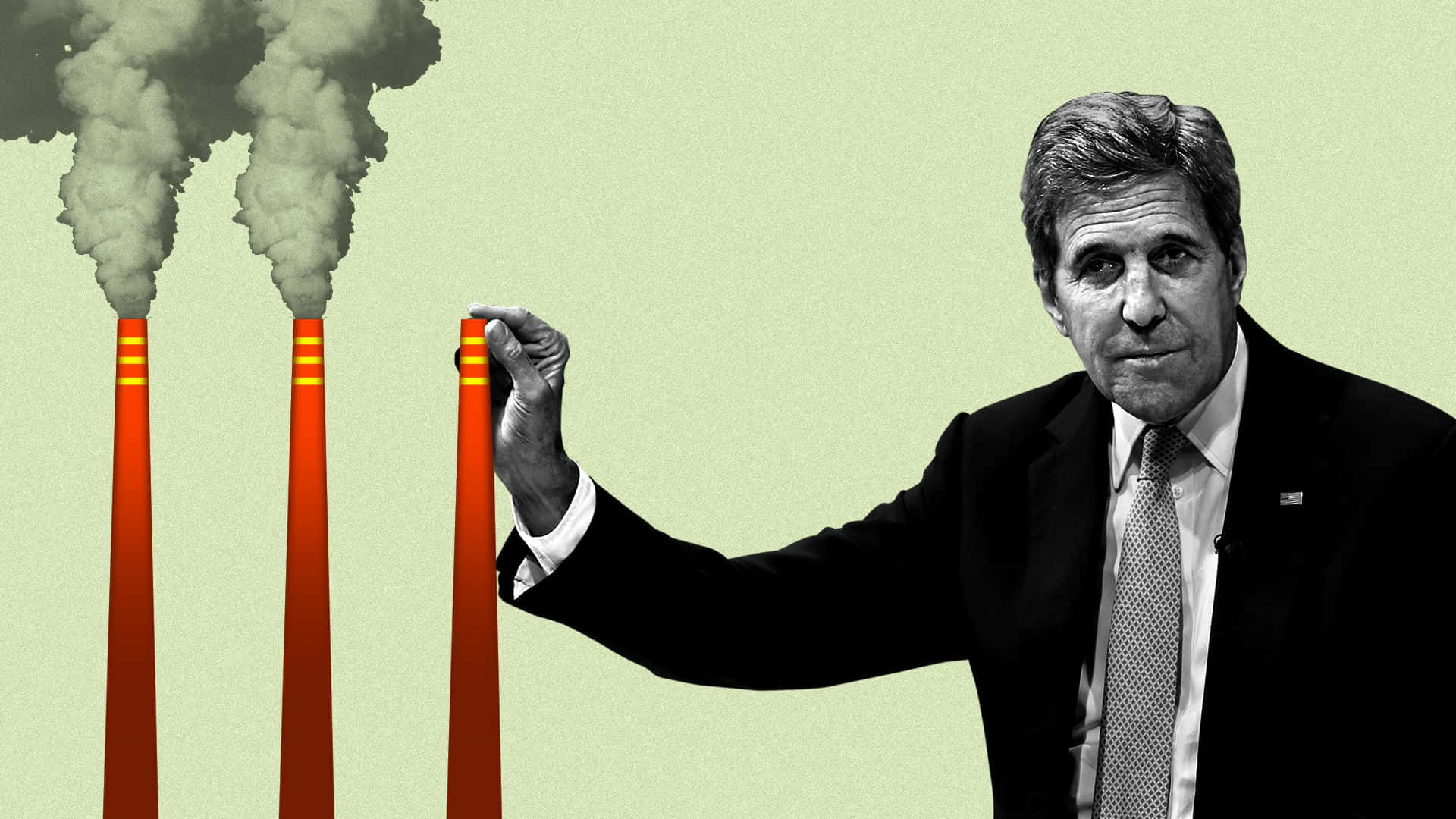 Climate Champion - John Kerry Focused On Global Warming Background