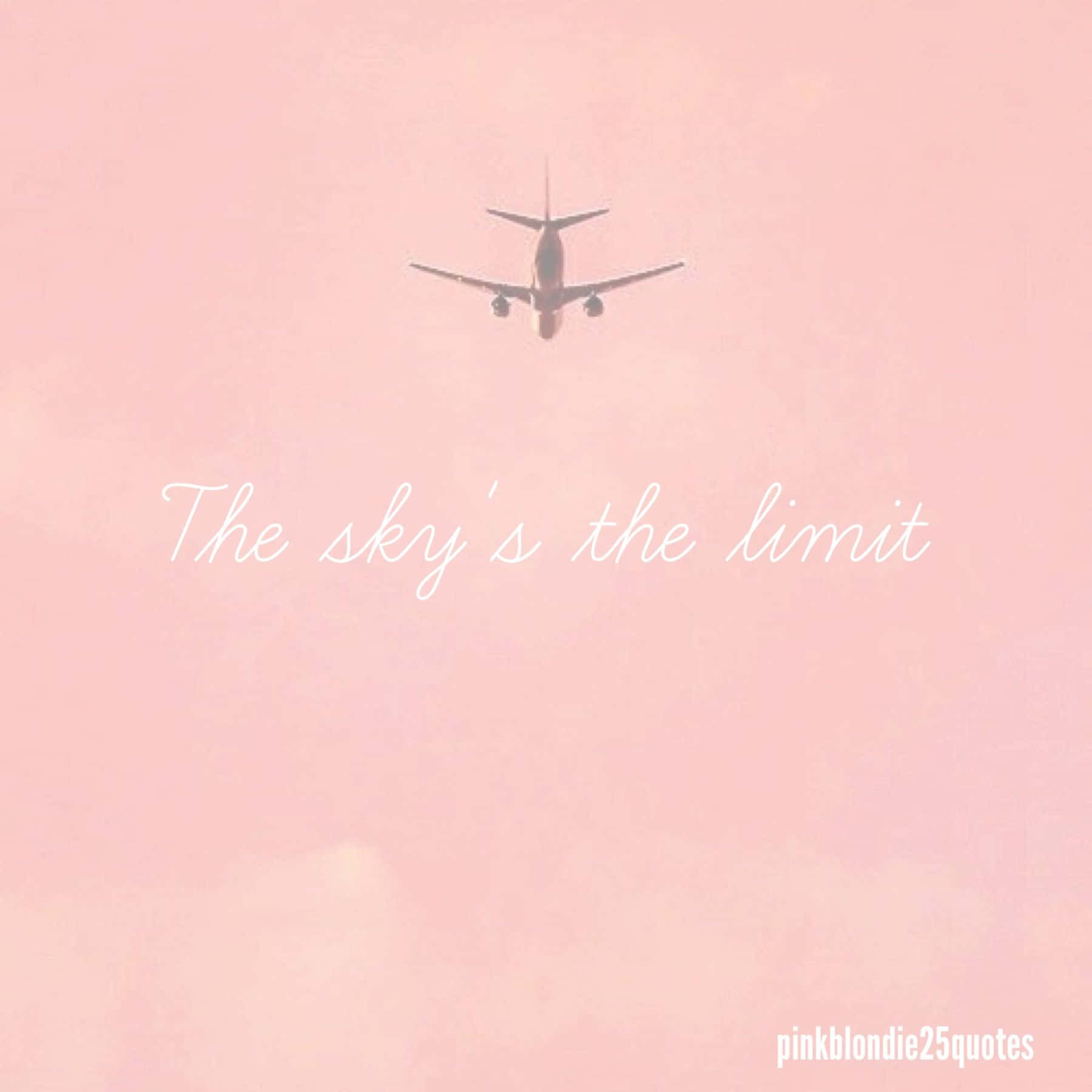 Climb Up High Aboard A Pink Plane Background