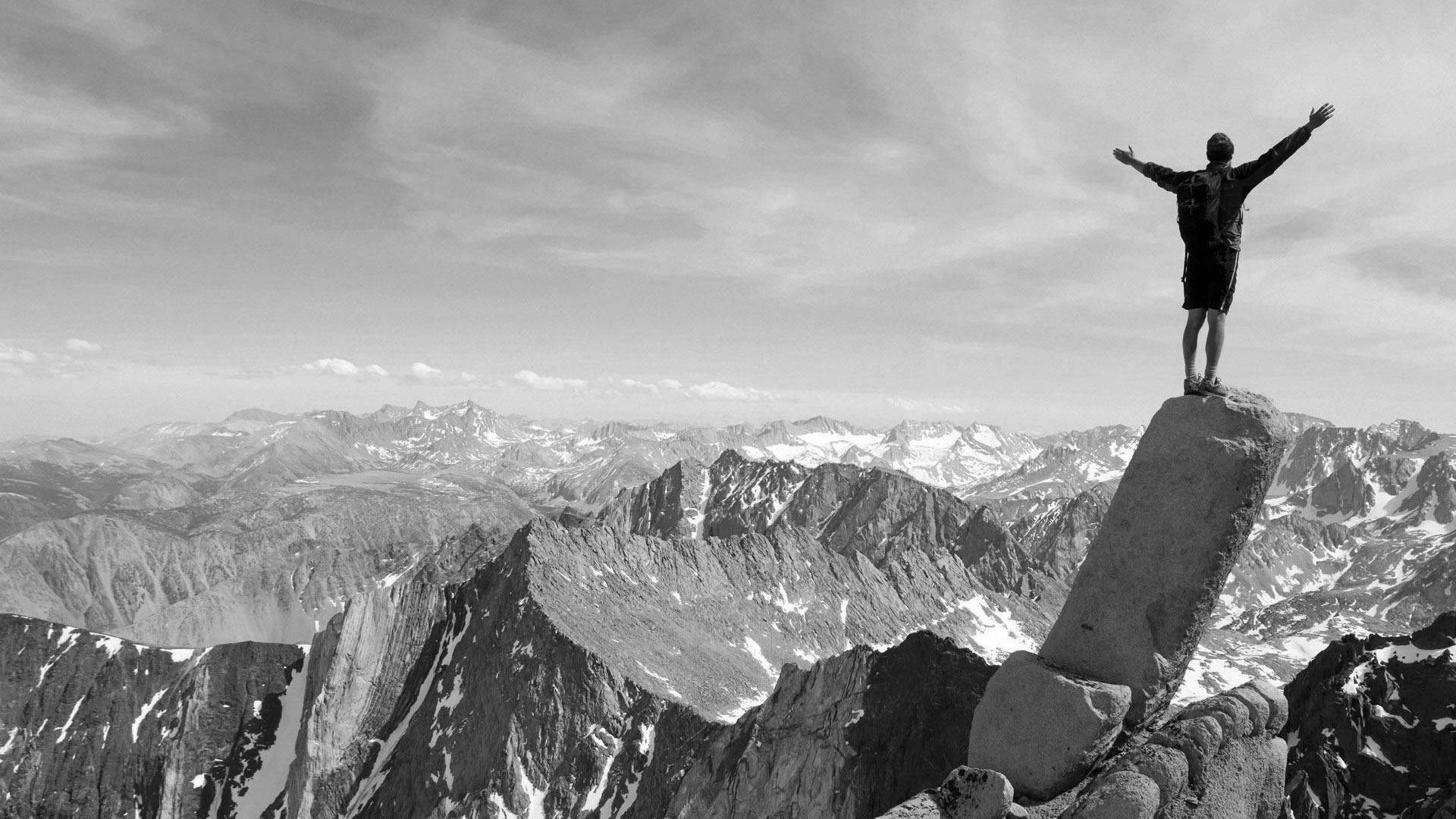Climbing Black And White Photograph Background