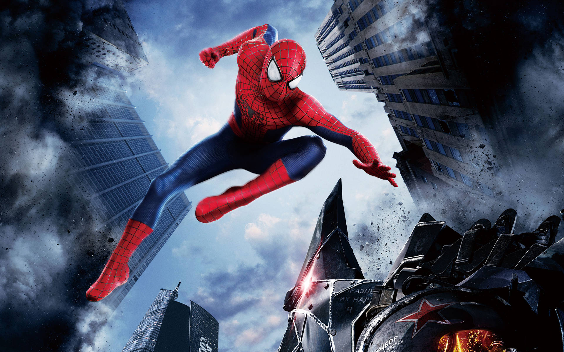 “climbing To New Heights As The Amazing Spider Man!” Background