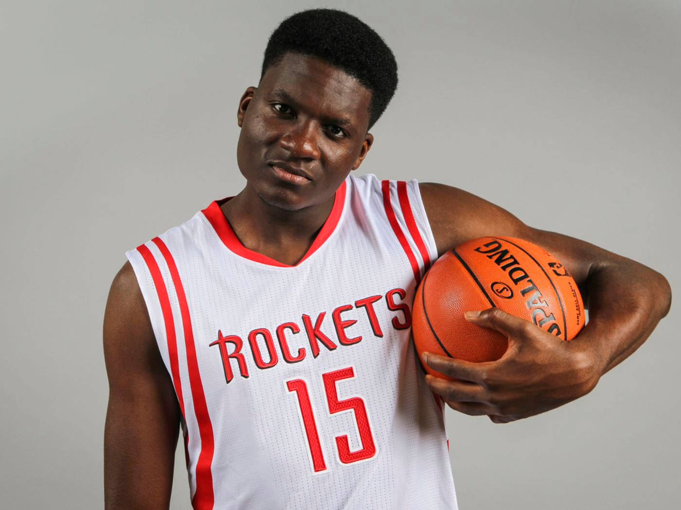 Clint Capela Poses For Rockets' Photoshoot Background