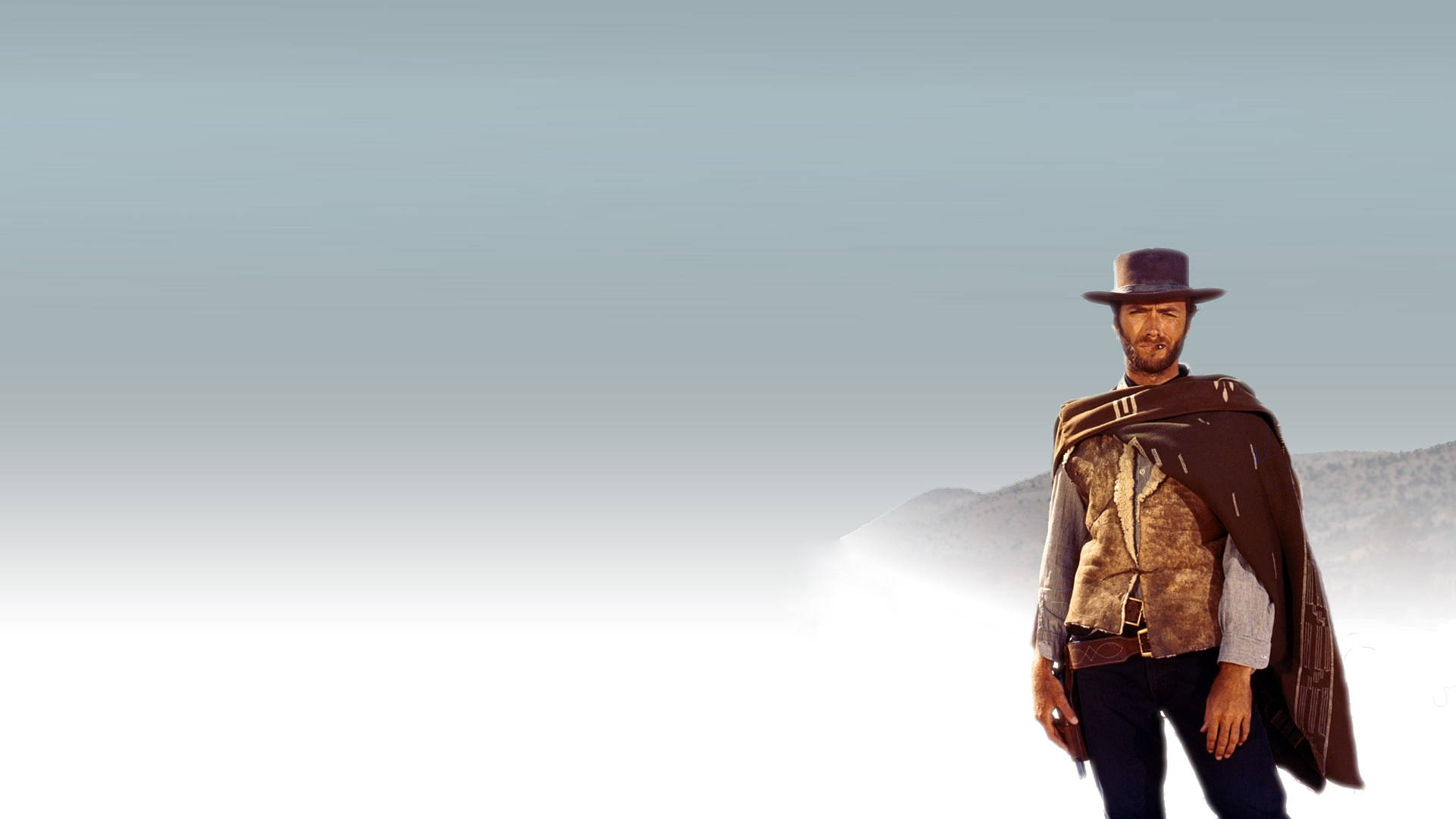 Clint Eastwood The Good, The Bad And The Ugly Blue Sky Background