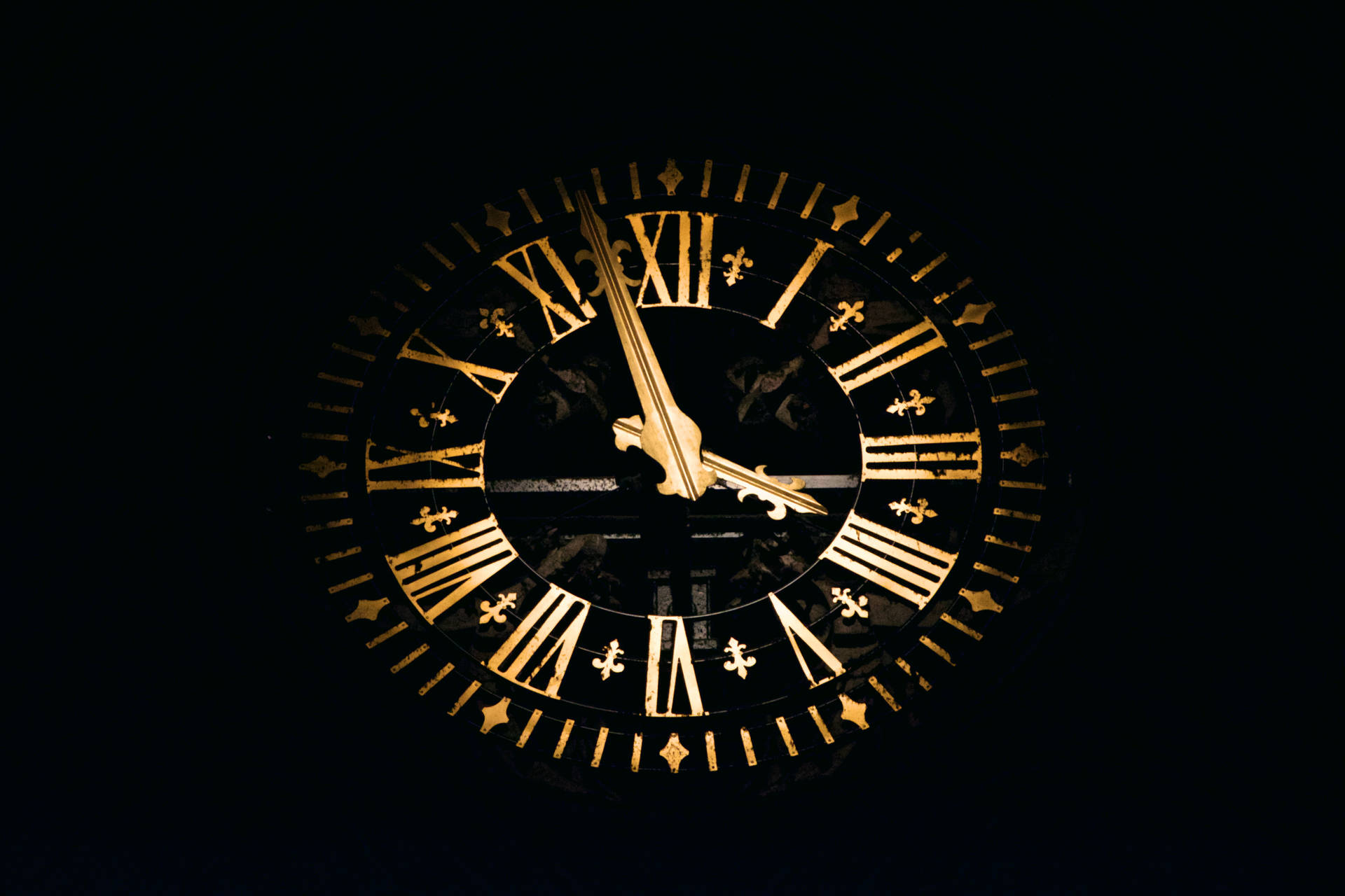 Clock In Gold And Black