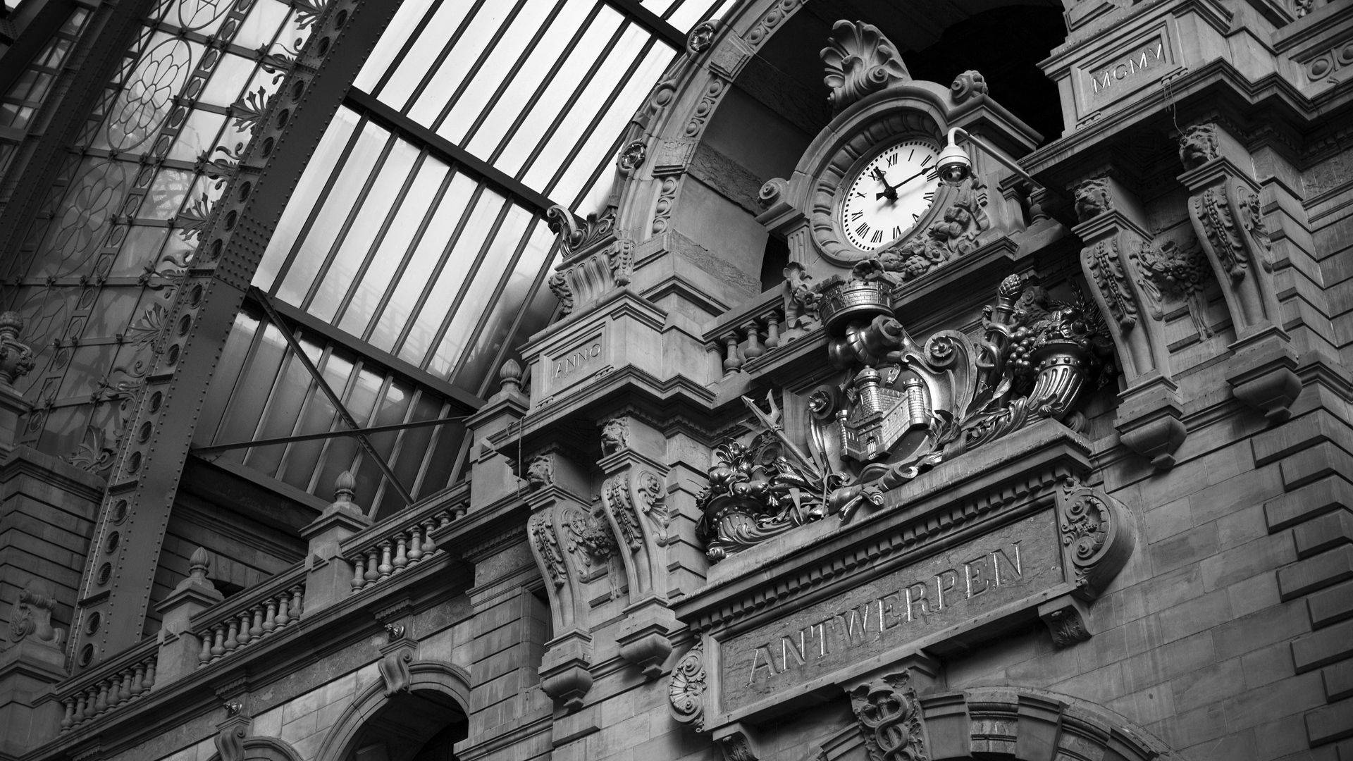 Clock In Train Station